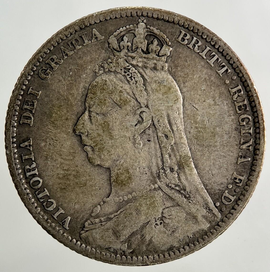 1889 Victoria One Shilling Silver Coin | Fine Collectable Grade