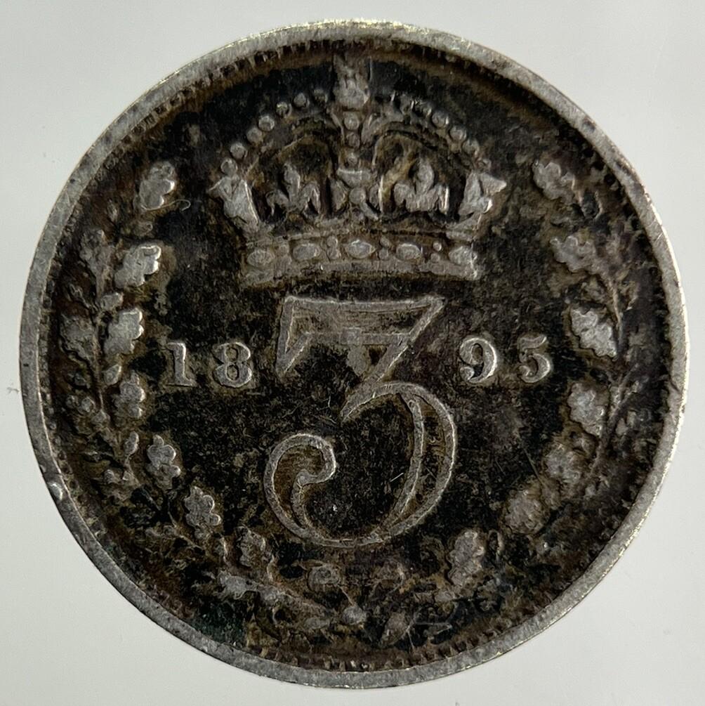 1895 Victoria Threepence Silver Coin | Collectable Grade