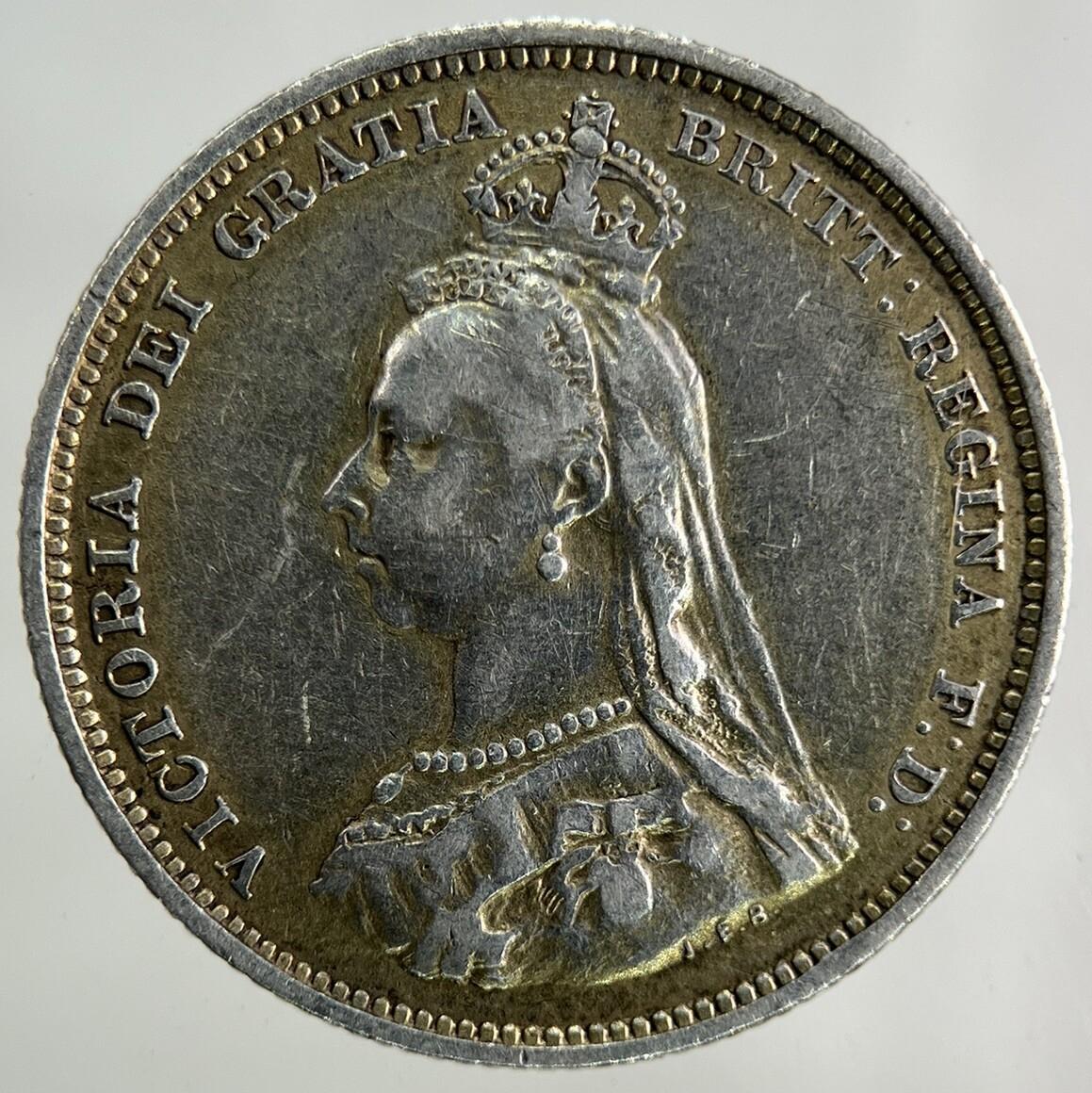 1887 Victoria Shilling Silver Coin | Fine Collectable Grade
