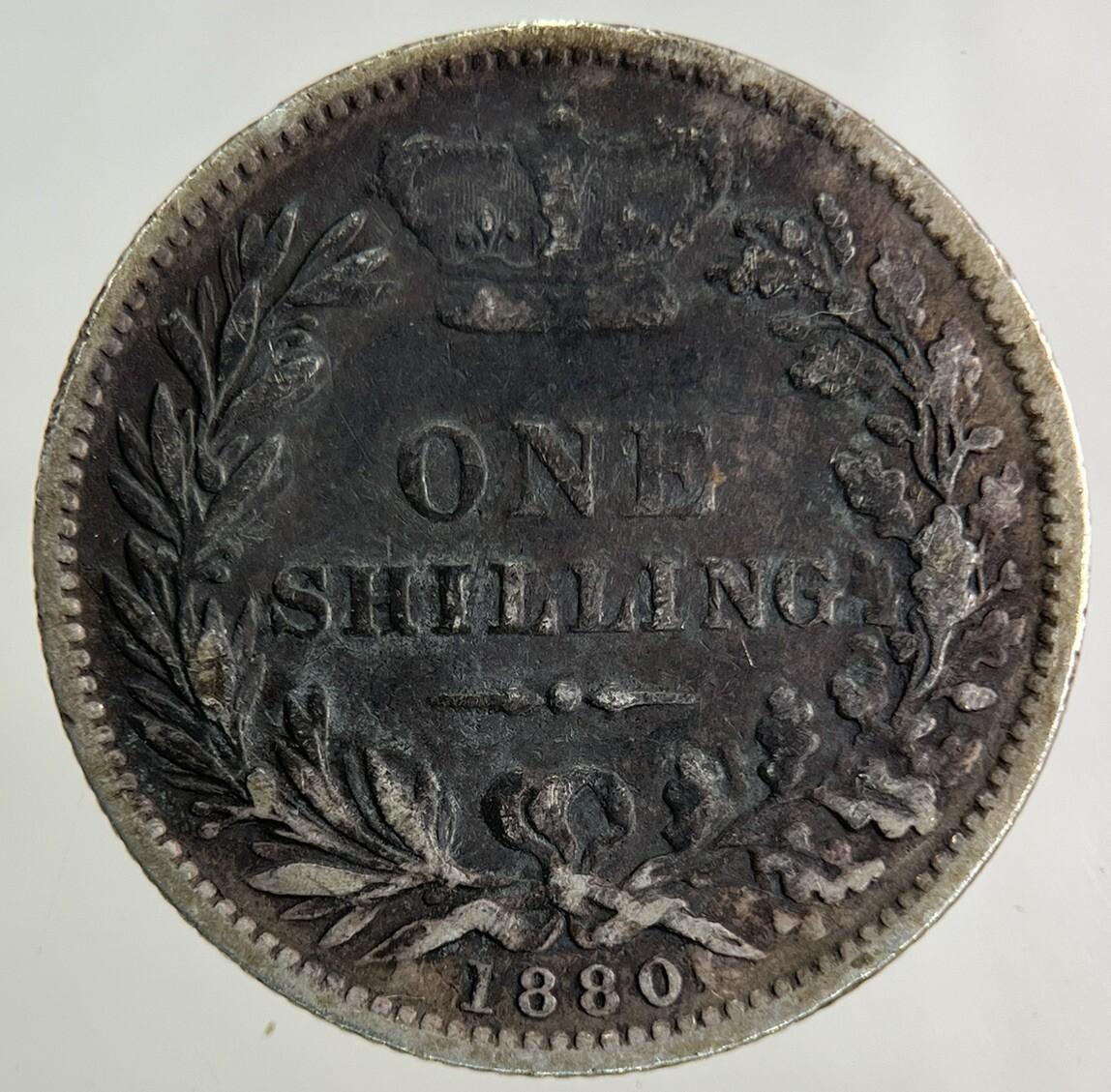 1880 Victoria Shilling Silver Coin | Fine Collectable Grade