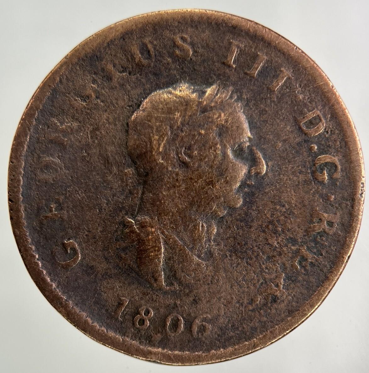 1806 George III 3rd Half-Penny Coin | Collectable Grade