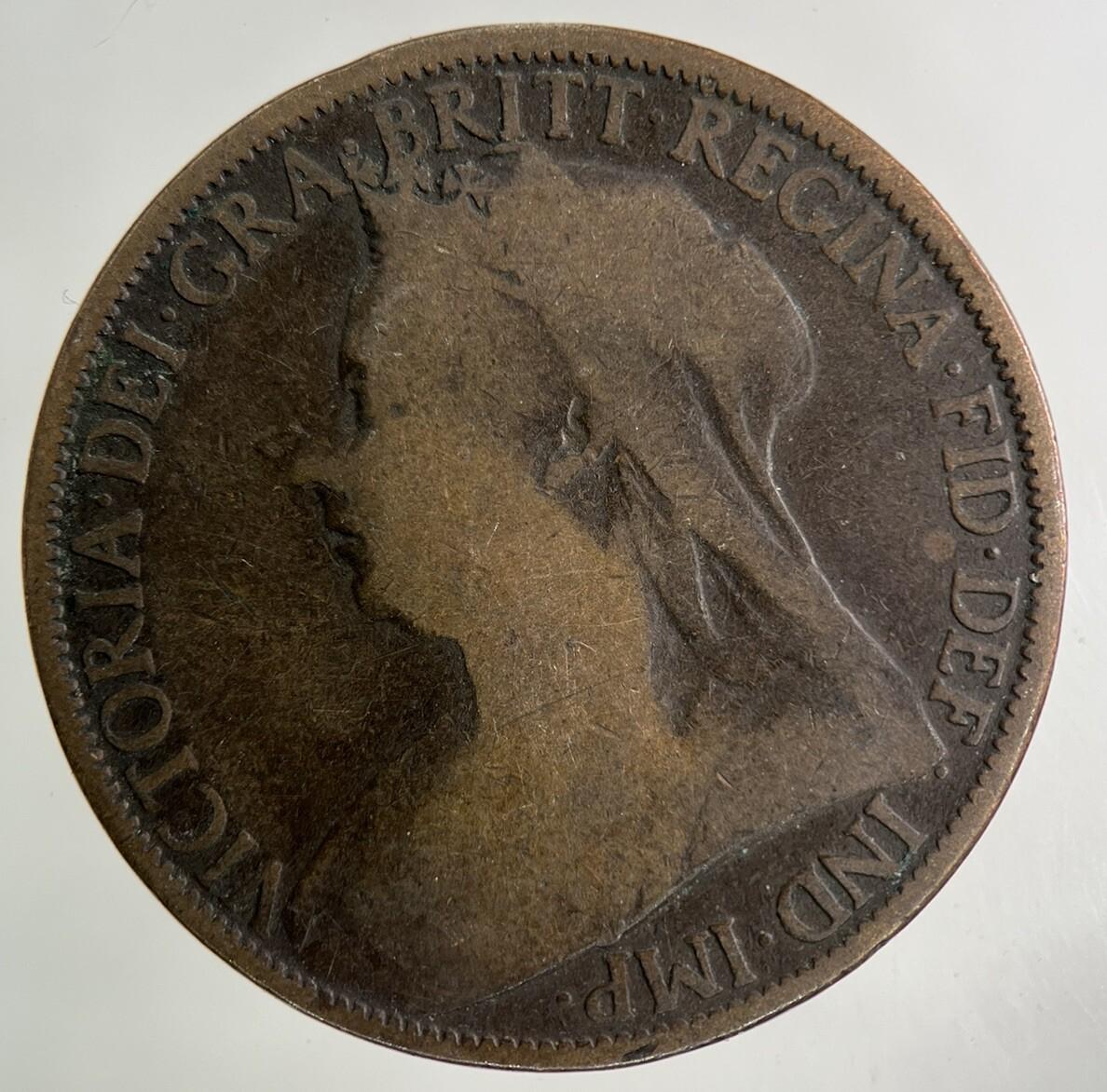 1900 Victoria One Penny Coin | Collectable Grade