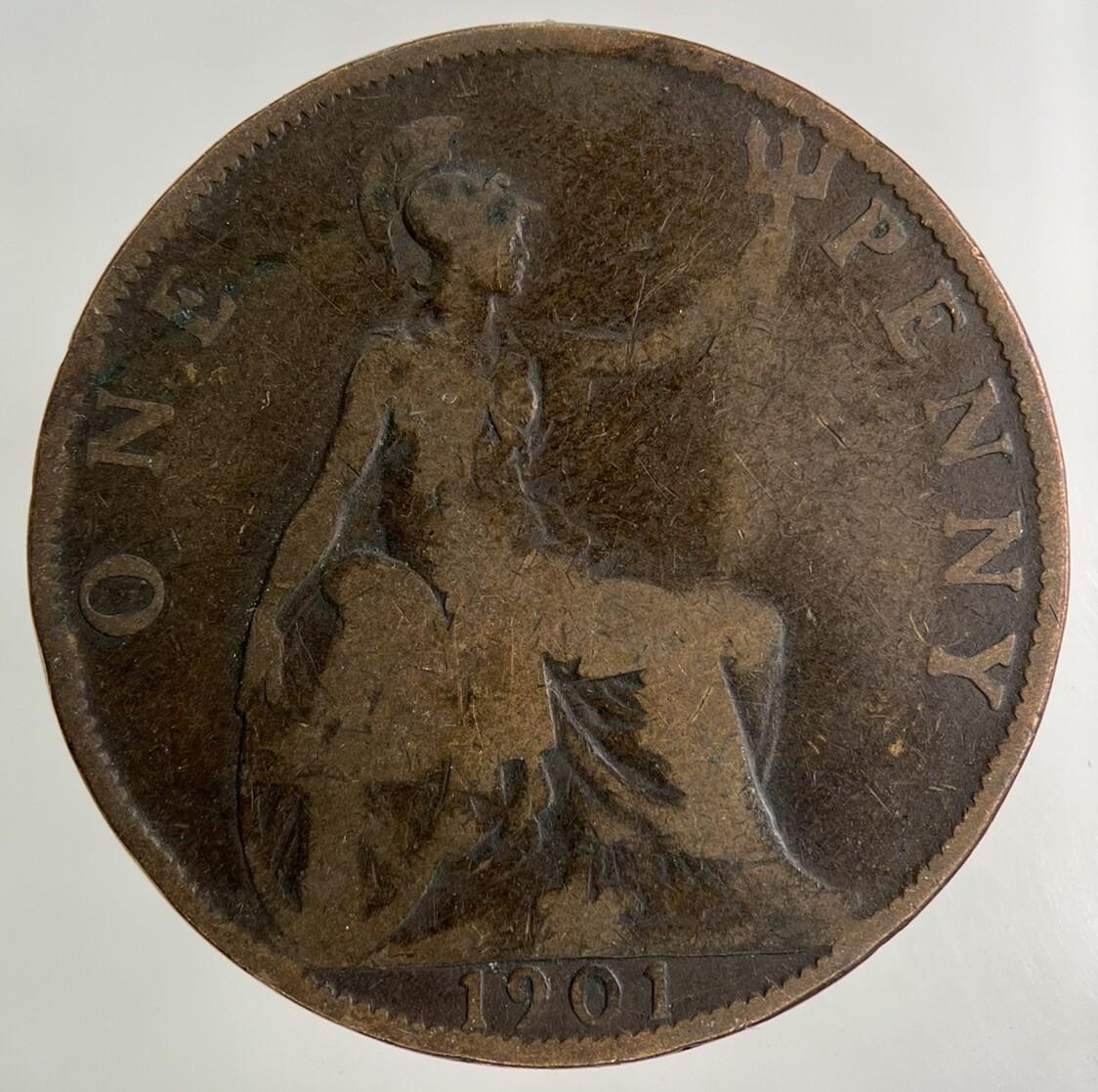 1901 Victoria One Penny Coin | Collectable Grade