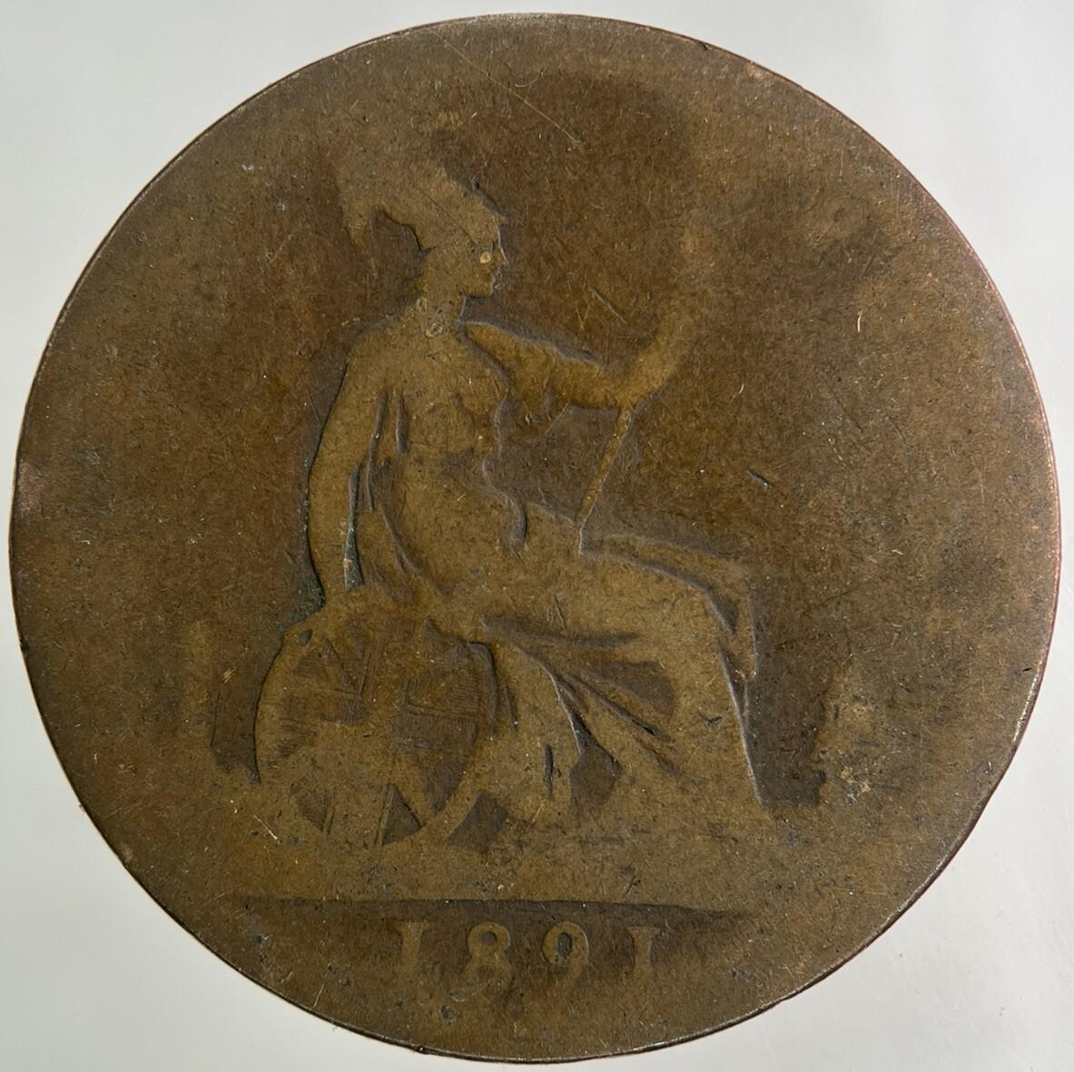 1891 Victoria One Penny Coin | Collectable Grade