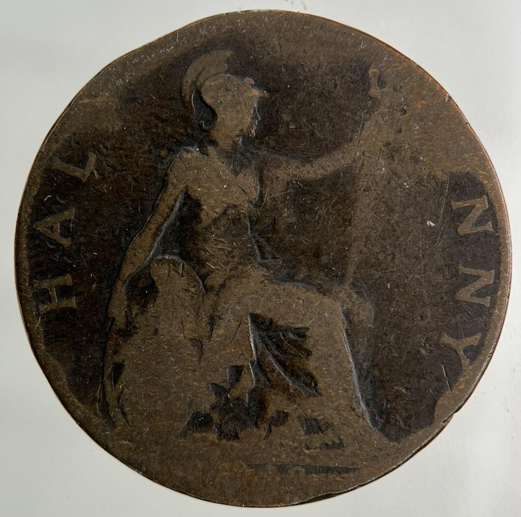 British Victoria Half-Penny Coin | Worn Grade