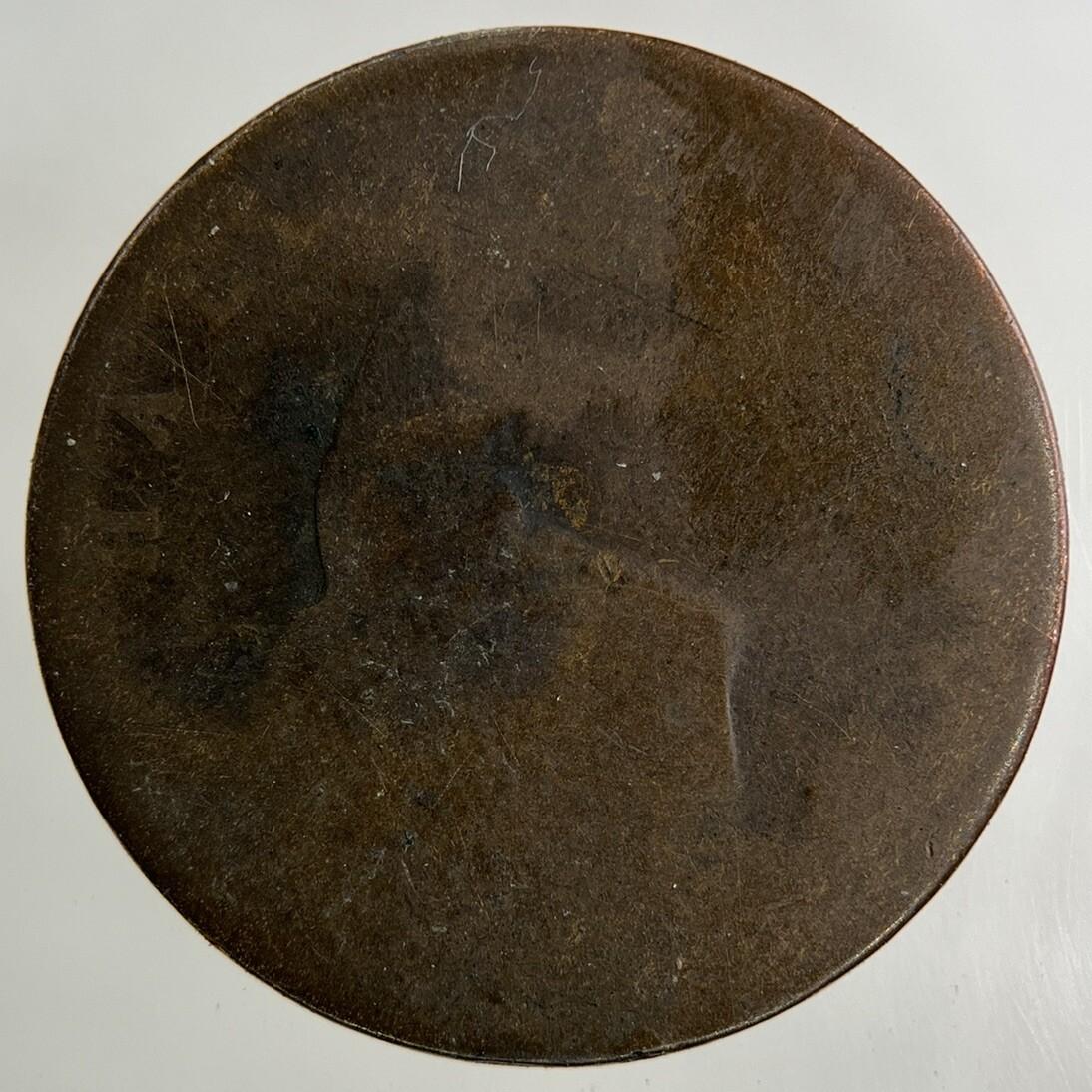 British Victoria Half-Penny Coin | Worn Grade