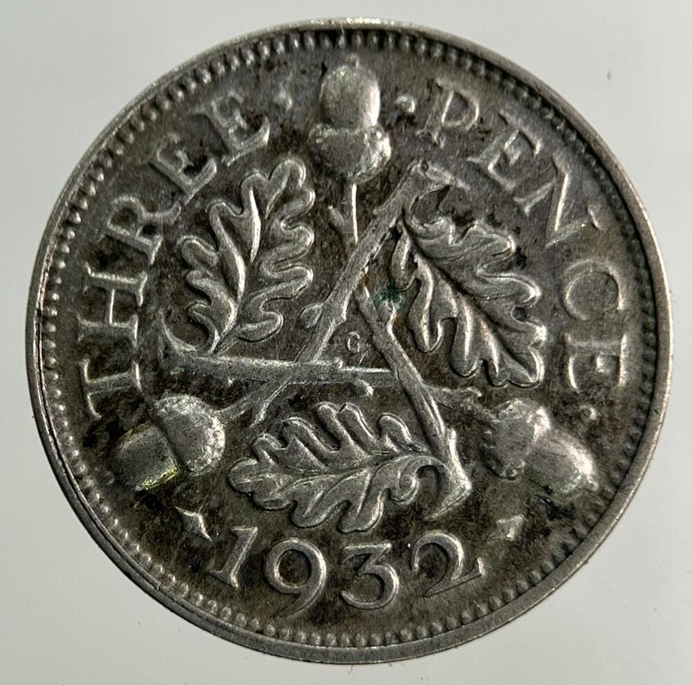 1932 George V Threepence Silver Coin | Fine Collectable Grade