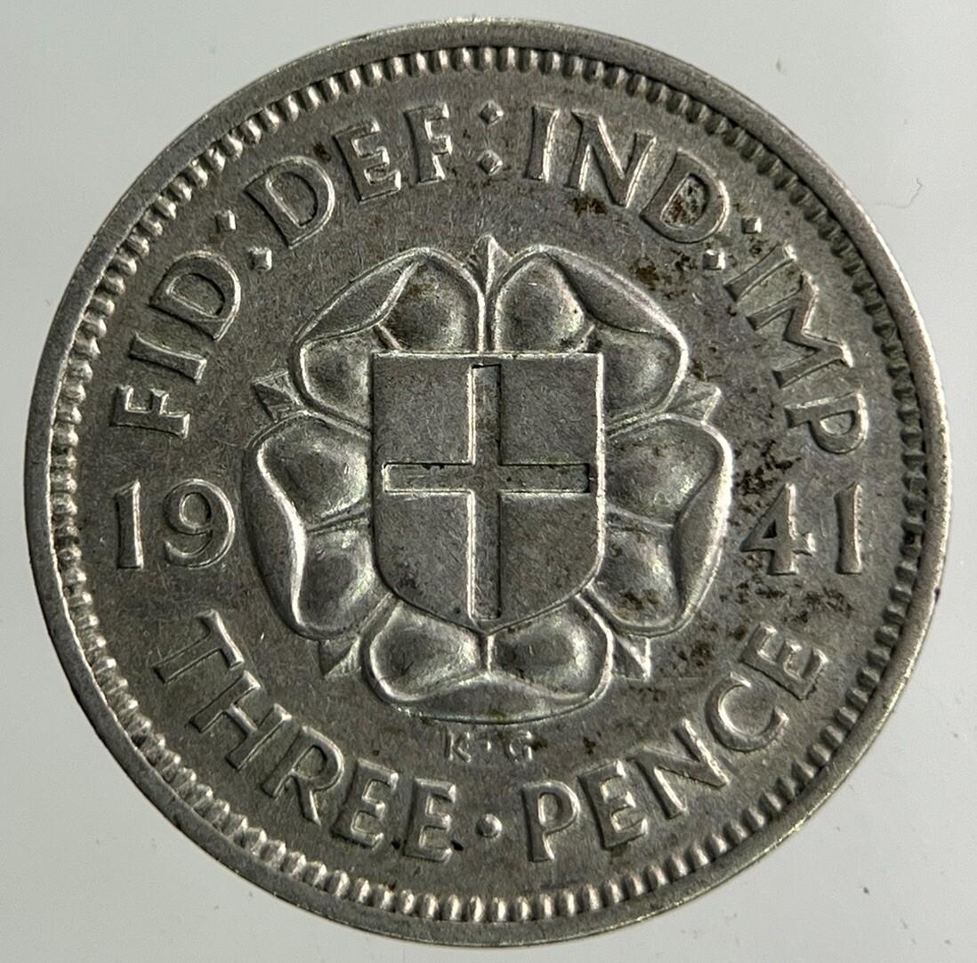 1941 George VI Threepence Silver Coin | Fine Collectable Grade