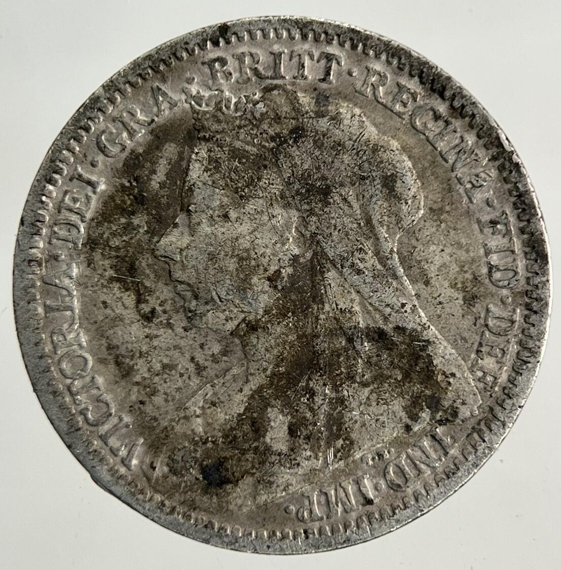 1900 Victoria Threepence Silver Coin | Fine Collectable Grade