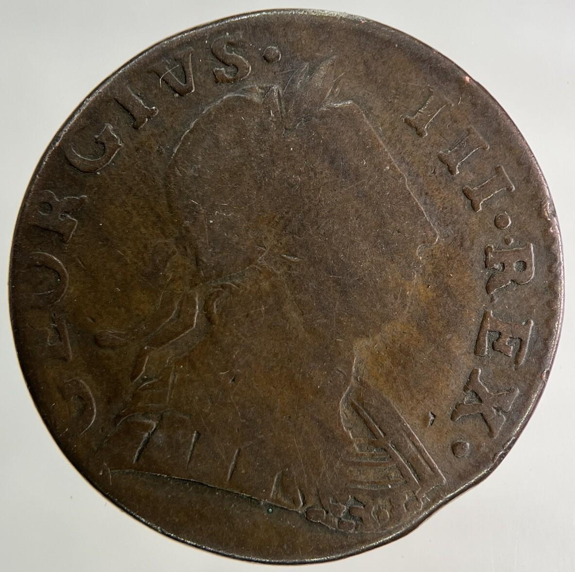1775 George III 3rd Half-Penny Coin | Fine Collectable Grade