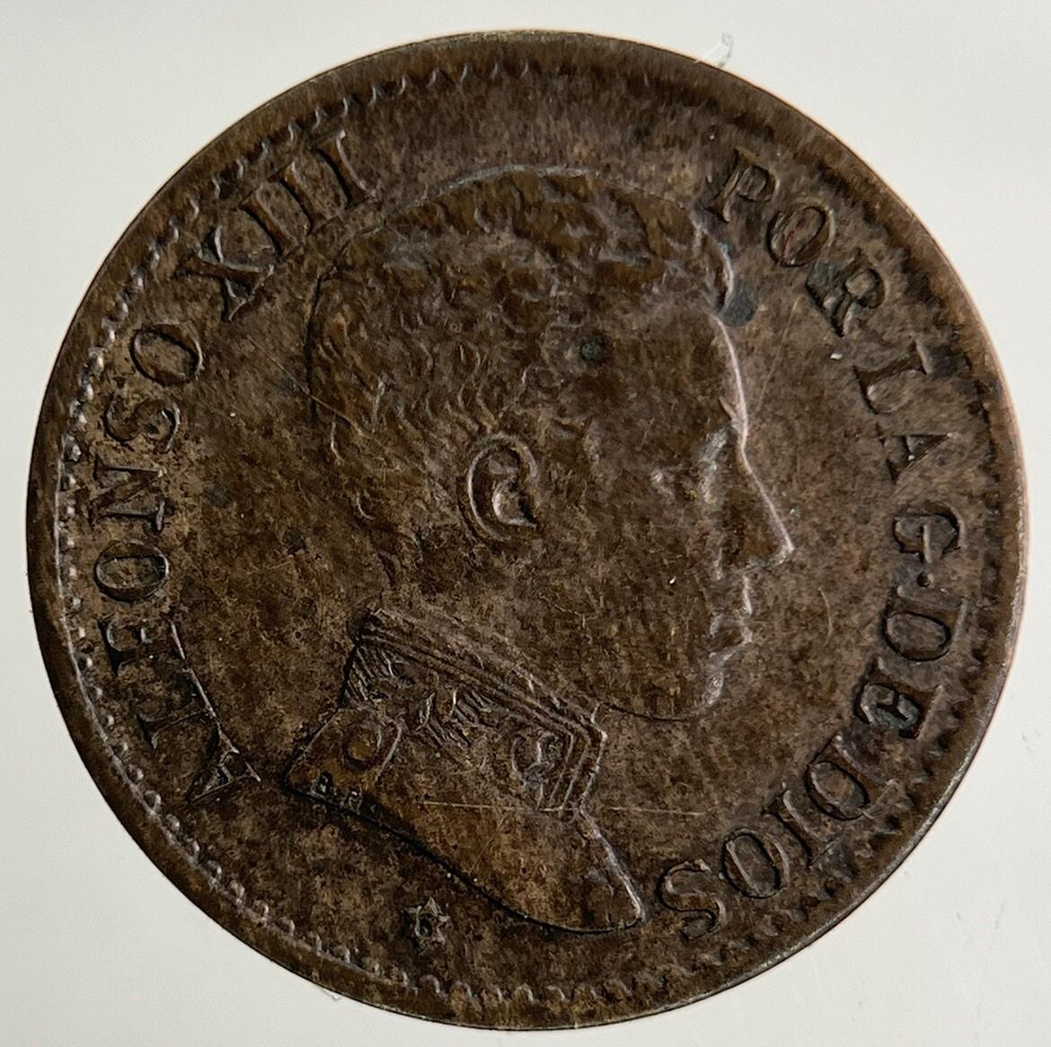 1906 Spain 1 Centimo Coin | Very High Grade