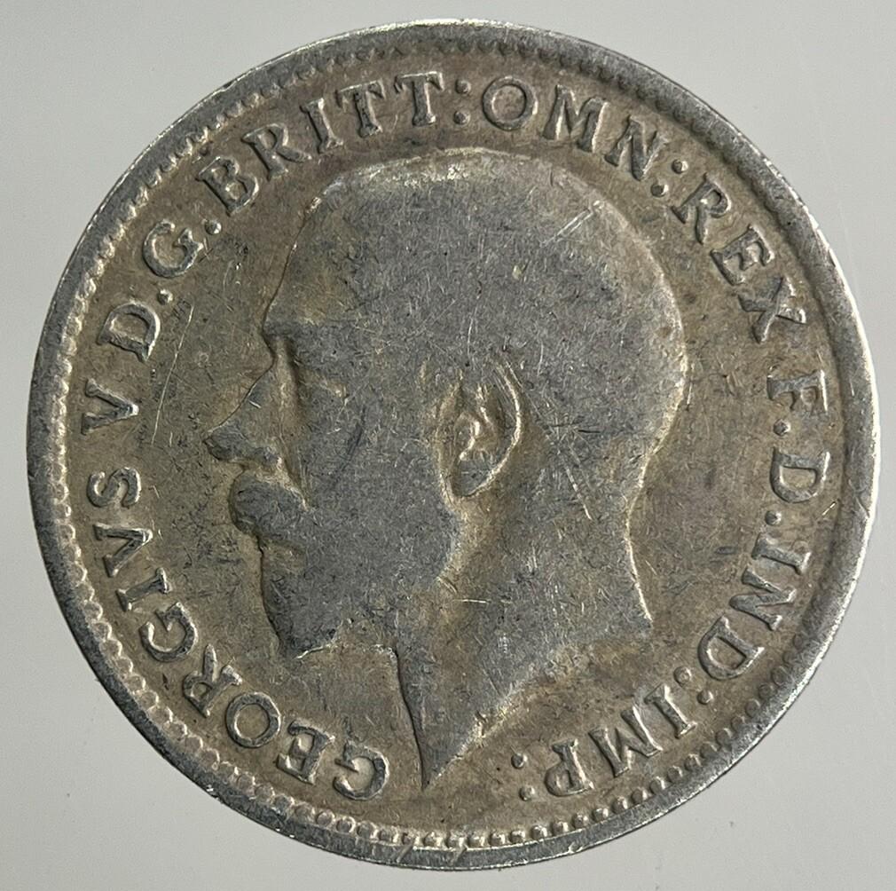 1917 George V Threepence Silver Coin | Fine Collectable Grade