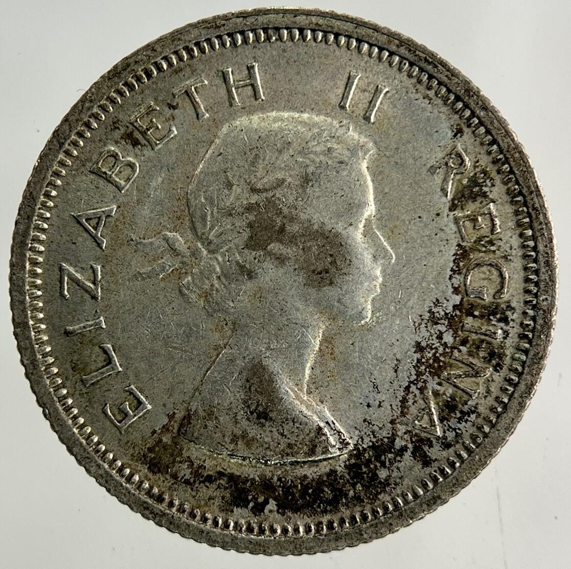 1954 South Africa Sixpence Silver Coin | Very High Grade