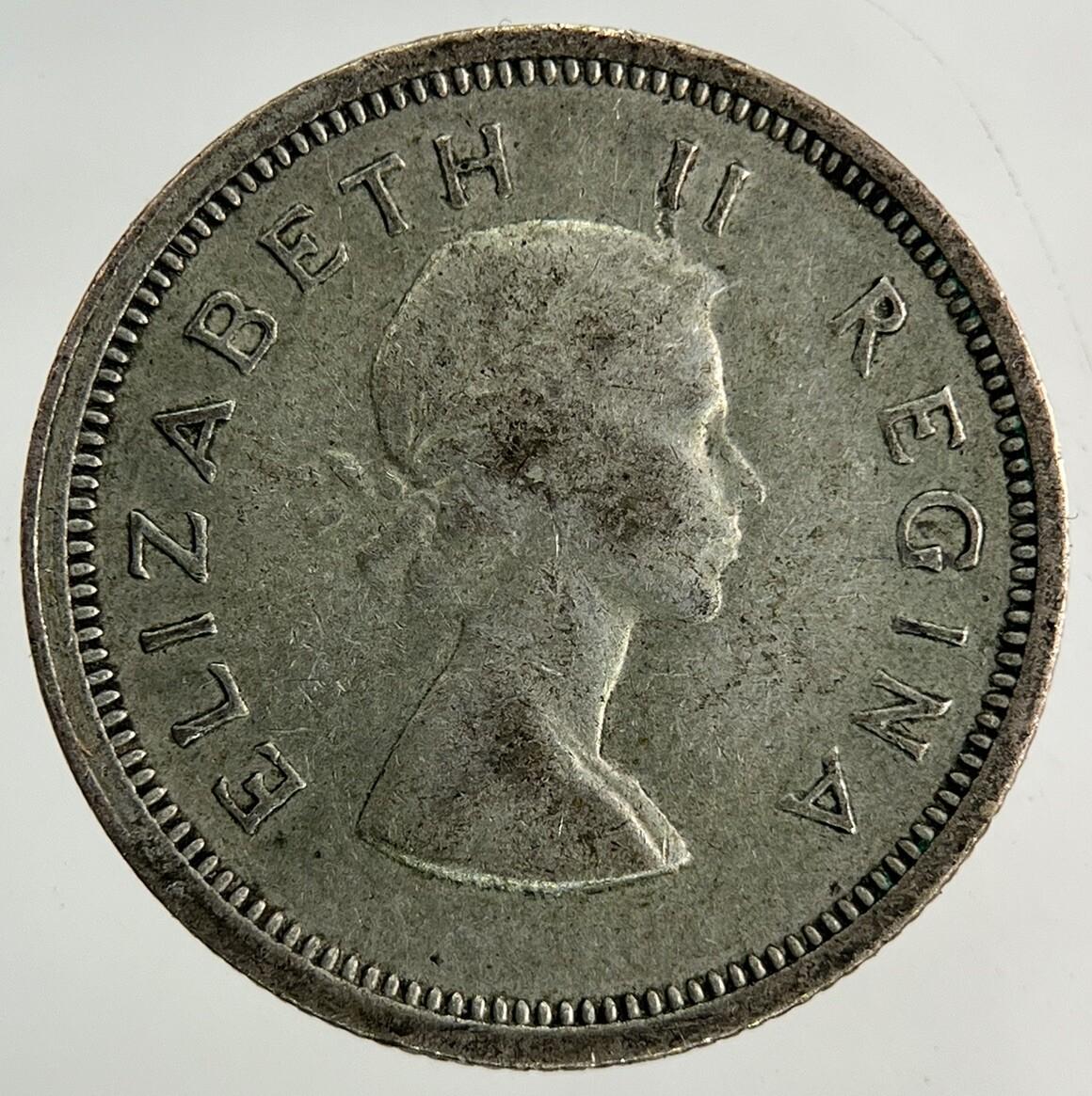 1957 South Africa Sixpence Silver Coin | Fine Collectable Grade