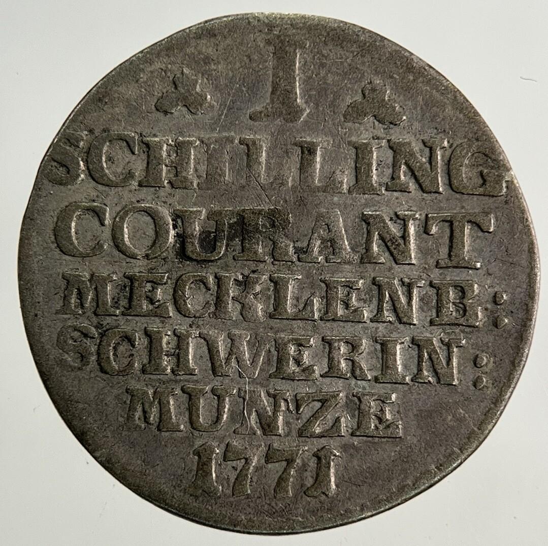 1771 Germany German States 1 Schilling Silver Coin | Fine Collectable Grade