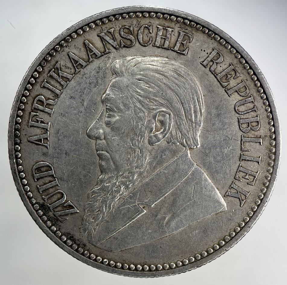 1897 South Africa Half-Crown Silver Coin | Fine Collectable Grade