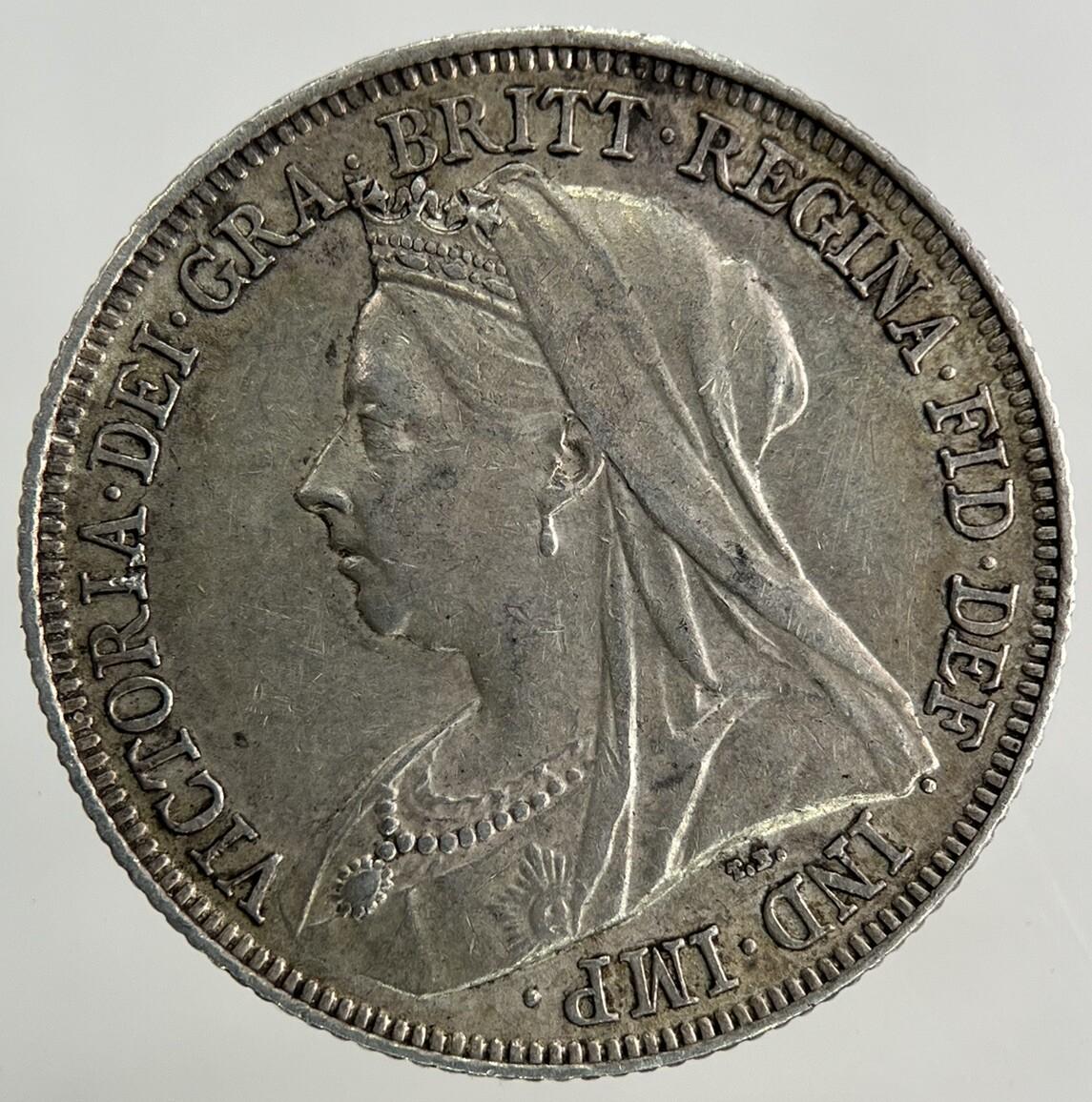 1897 Victoria Shilling Silver Coin | Very Fine Grade