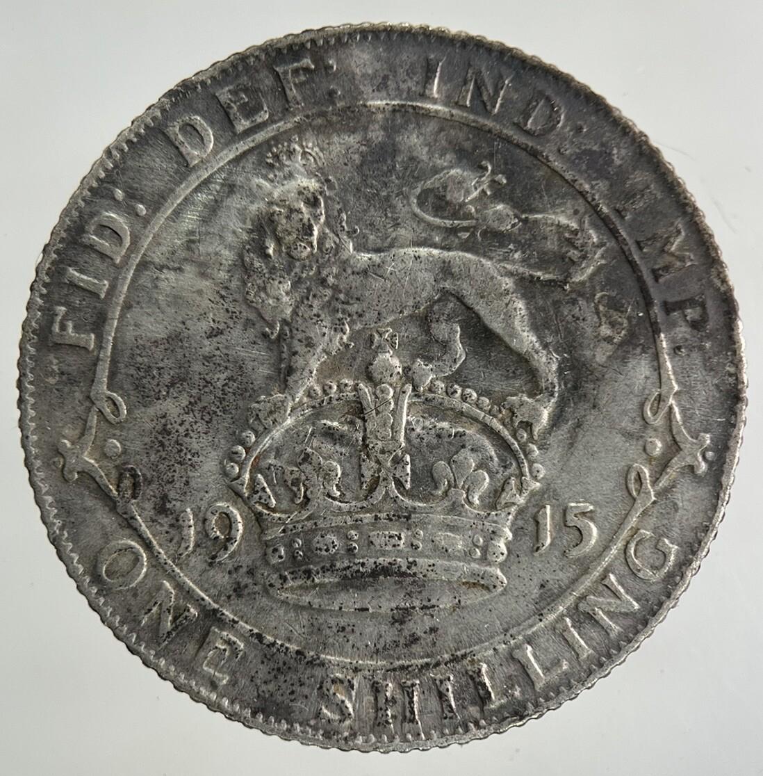 1915 George V Shilling Silver Coin | Very High Grade