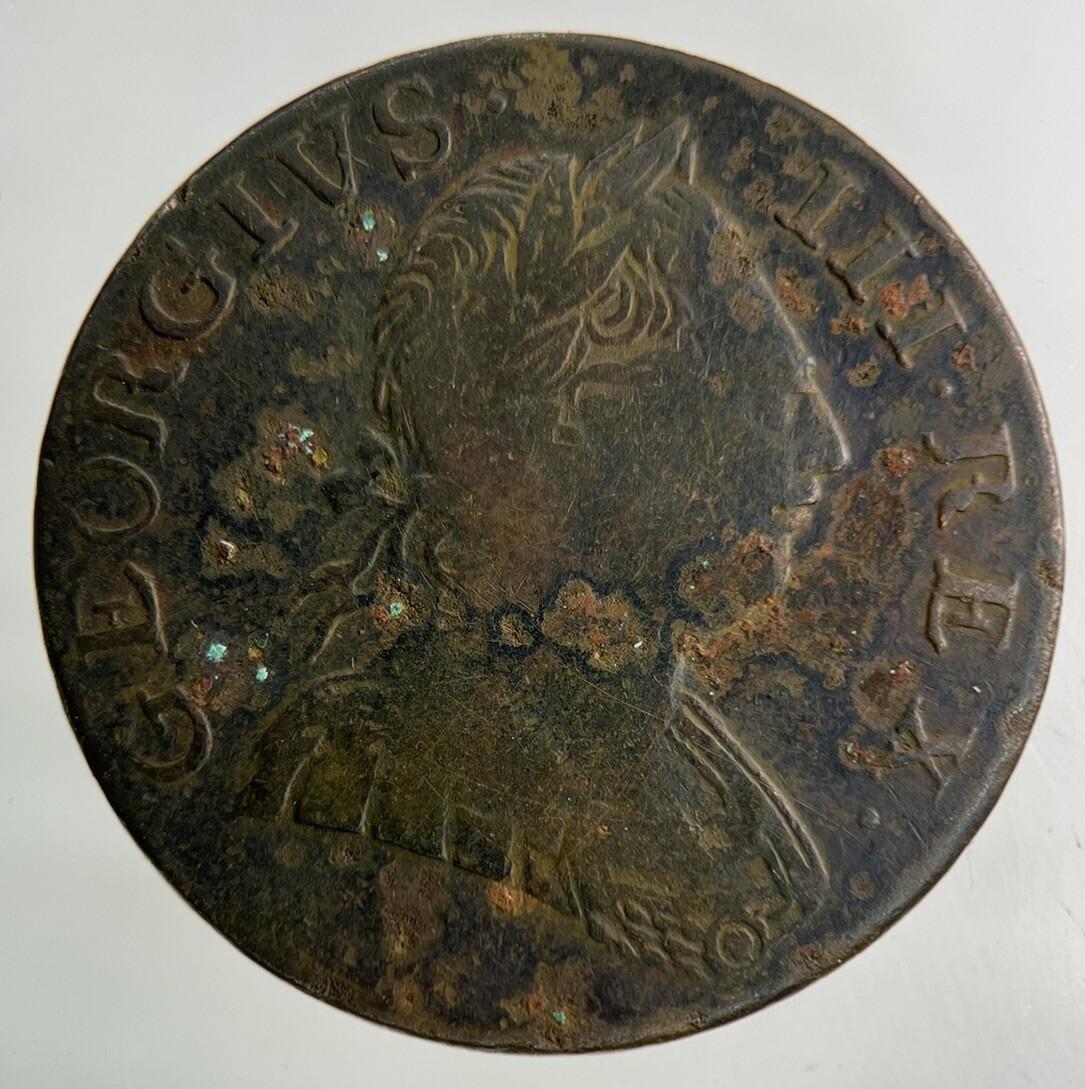 1775 George III 3rd Half-Penny Coin | Very High Grade