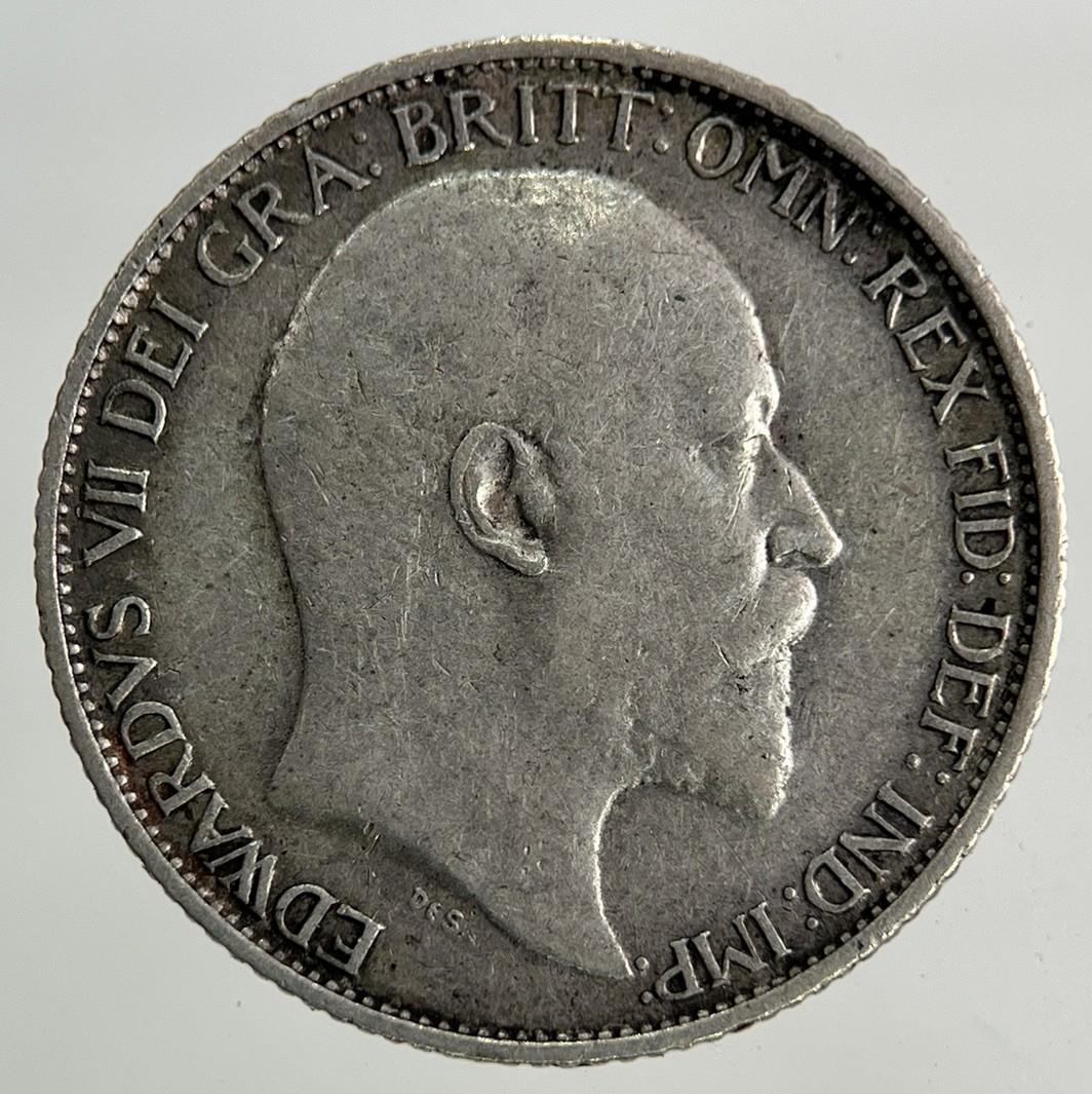 1907 Edward VII Sixpence Silver Coin | Very High Grade