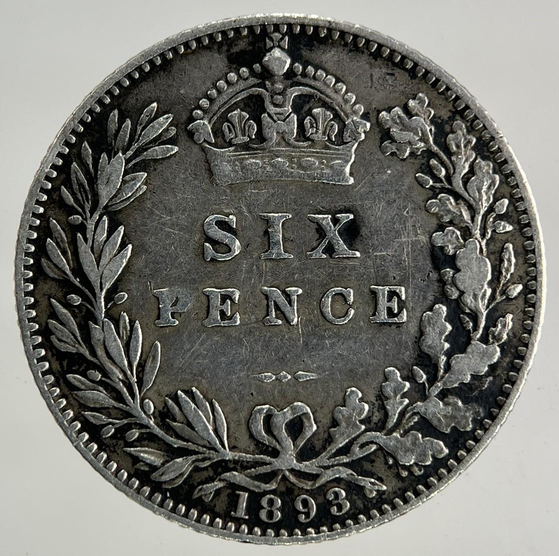1893 Victoria Sixpence Silver Coin | Very High Grade