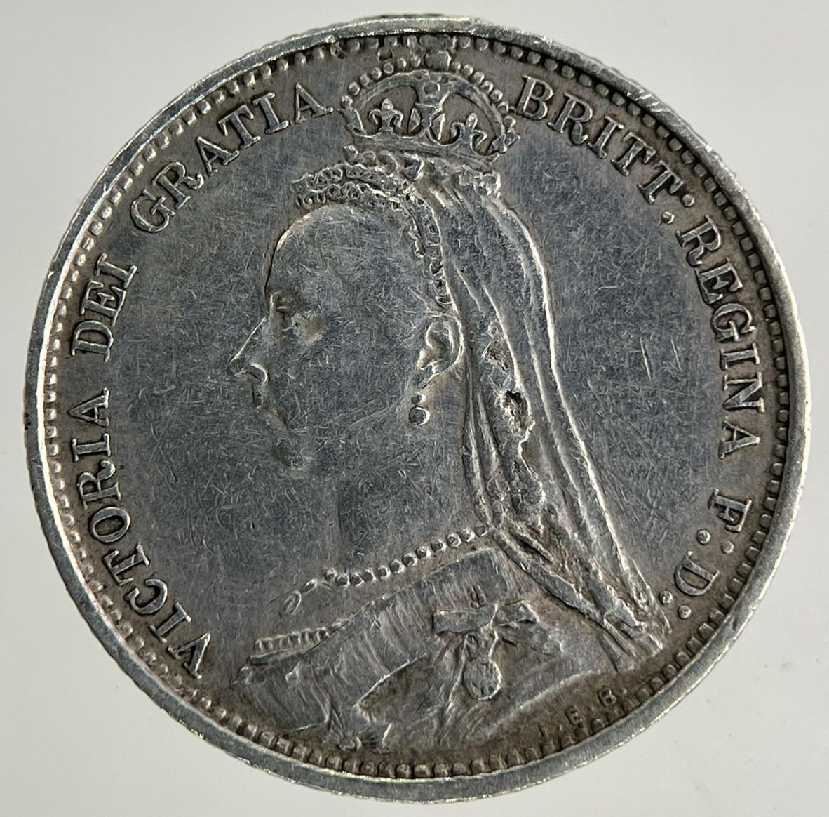 1887 Victoria Sixpence Silver Coin | Very High Grade