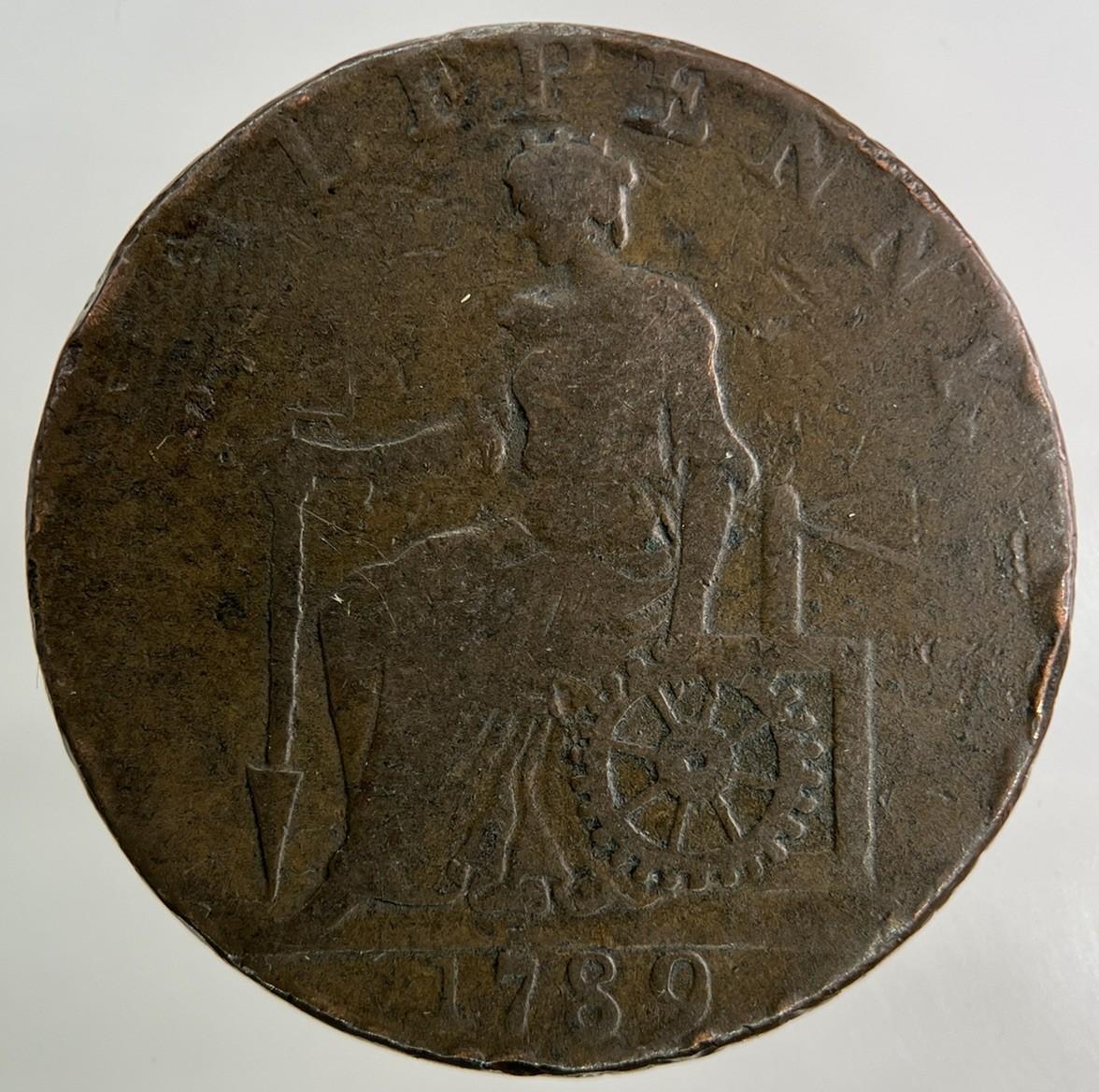 1789 Macclesfield Half-Penny Coin | Fine Collectable Grade