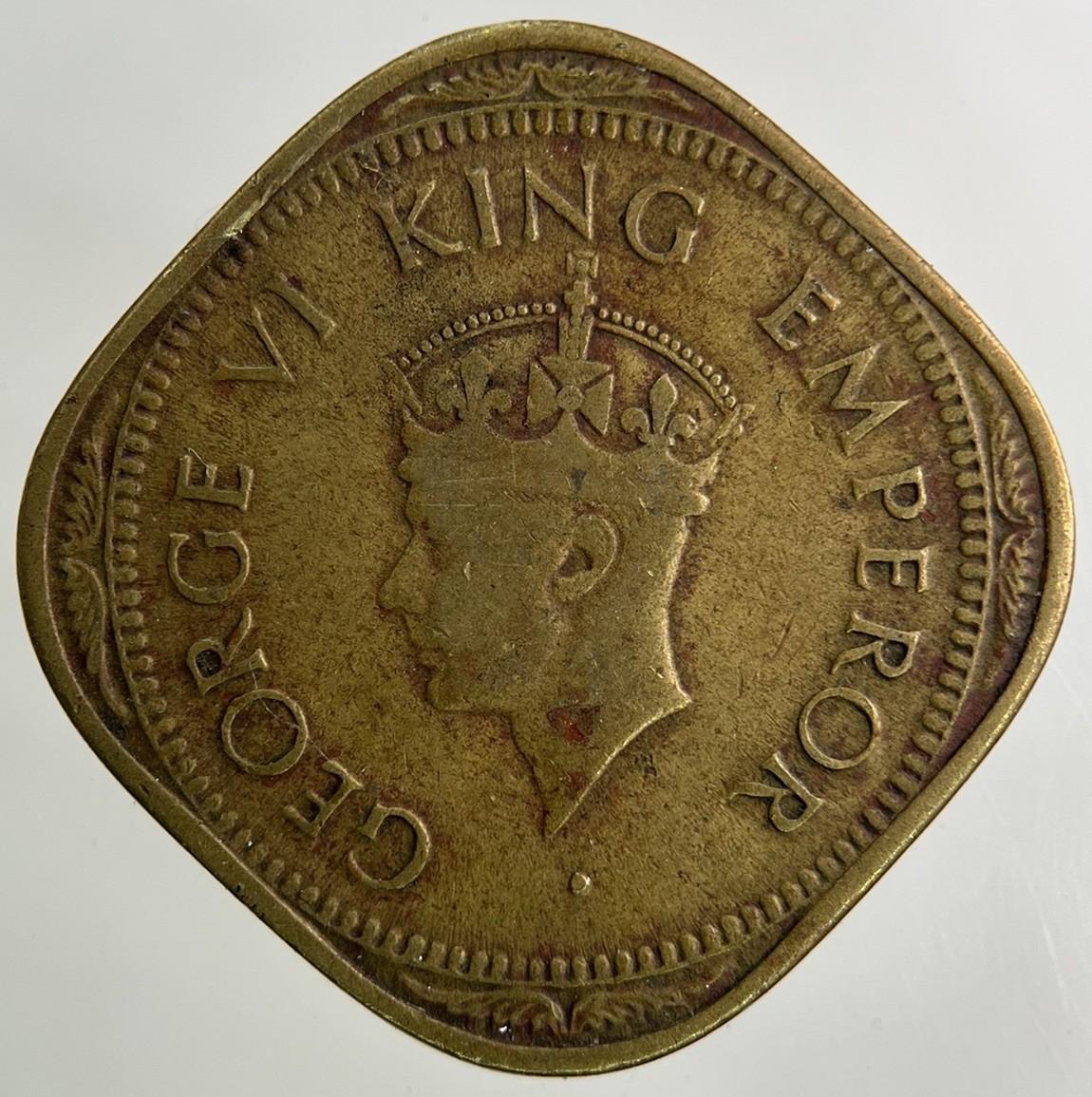 1944 India 2 Annas Coin | Fine Collectable Grade