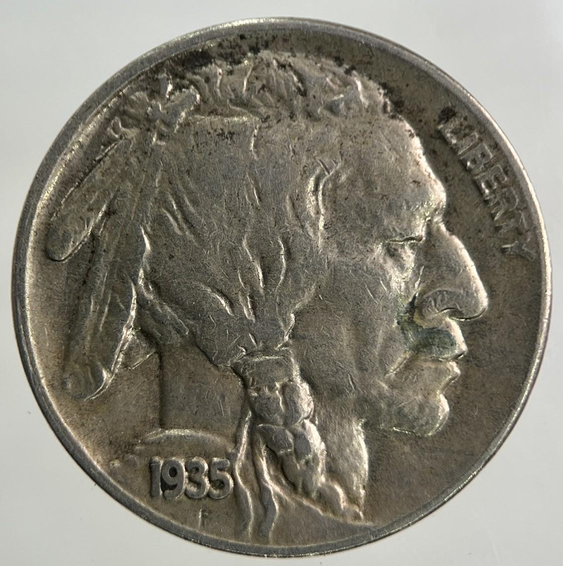 1935-S US USA Buffalo Nickel 5 Cents Coin | Very High Grade