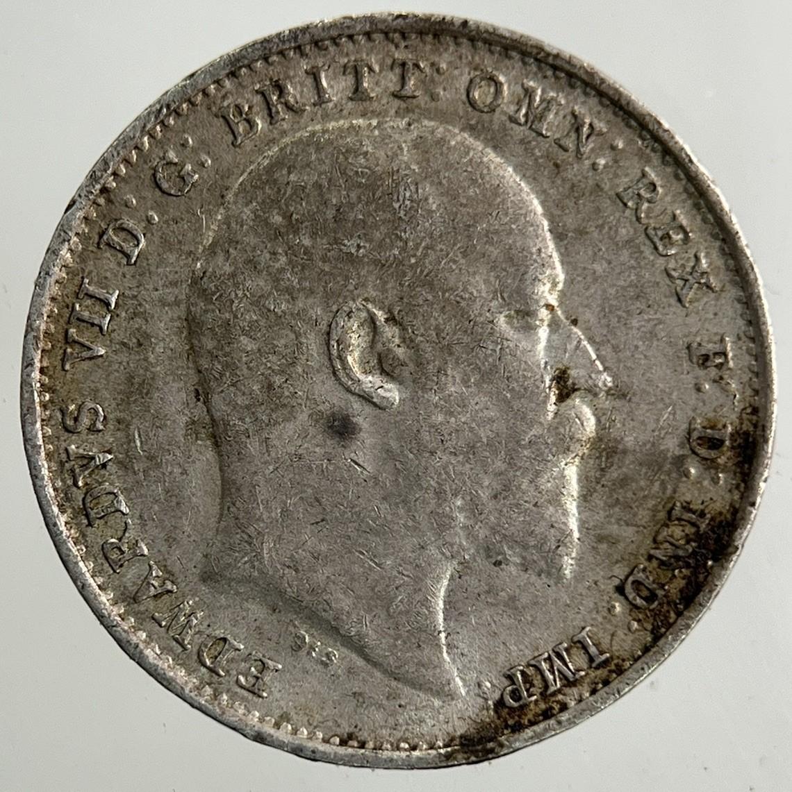 1907 Edward VII Threepence Silver Coin | Very High Grade