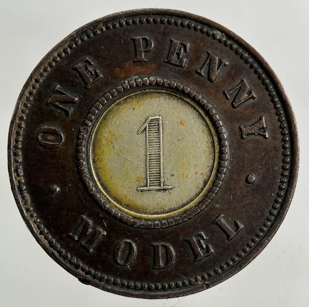 British Victoria One Penny Model Token Coin | Very High Grade