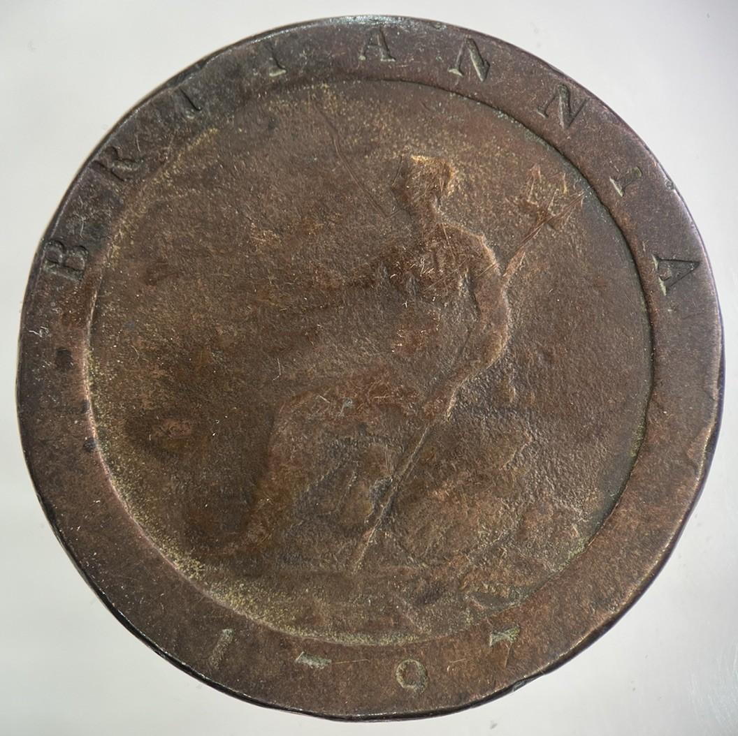1797 George III 3rd Cartwheel One Penny Coin | Collectable Grade
