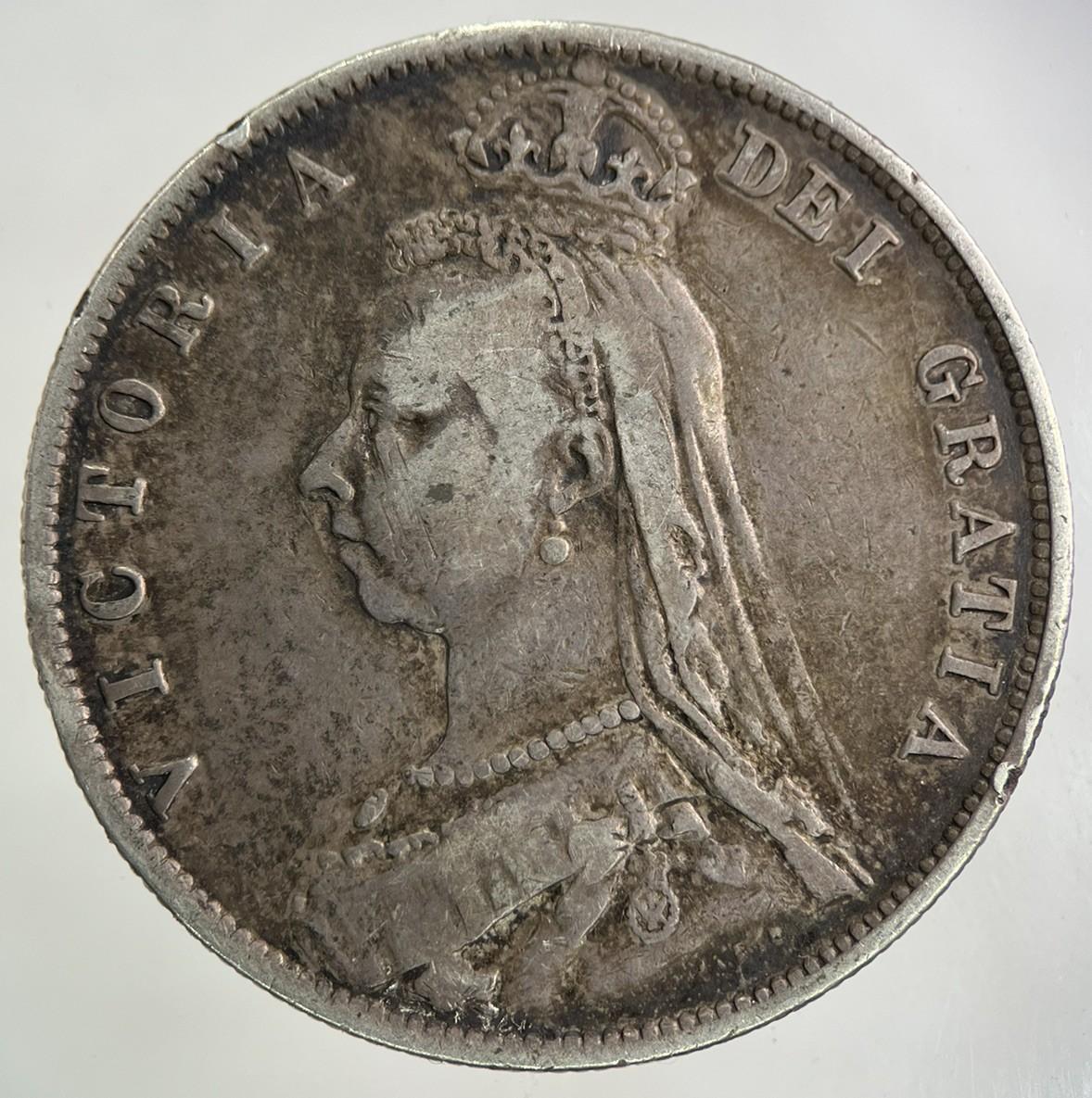 1887 Victoria Half-Crown Silver Coin | Fine Collectable Grade