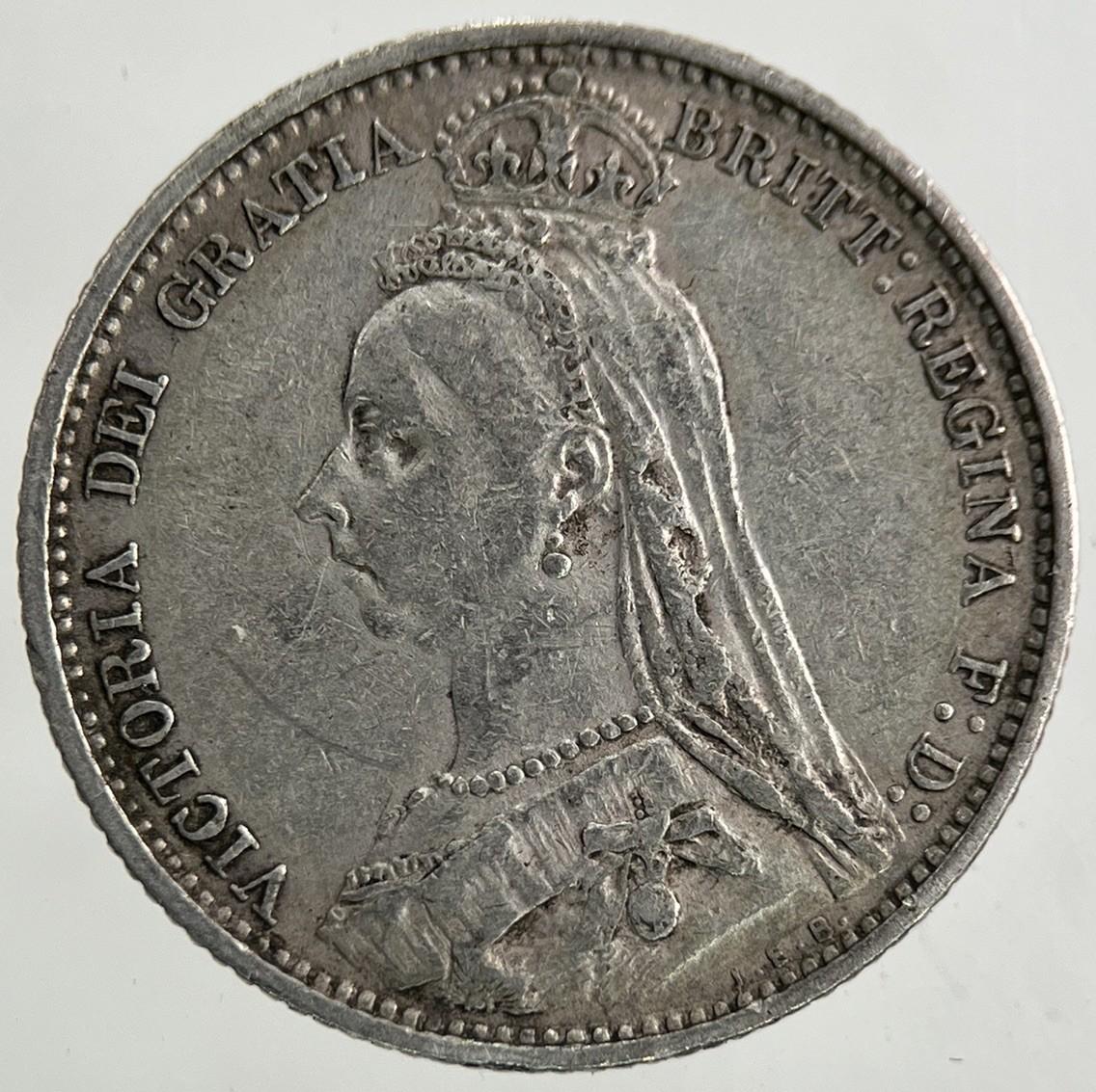 1887 Victoria Sixpence Silver Coin | Very High Grade
