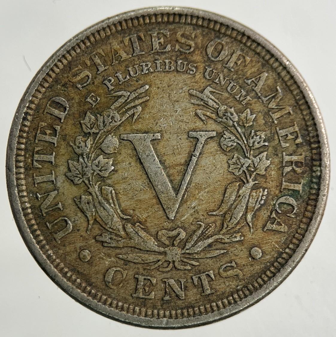 1896 US USA Nickel 5 V Cents Coin | Very High Grade
