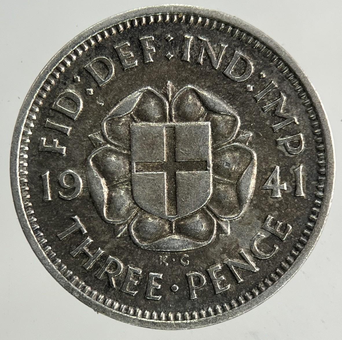 1941 George VI Threepence Silver Coin | Fine Collectable Grade