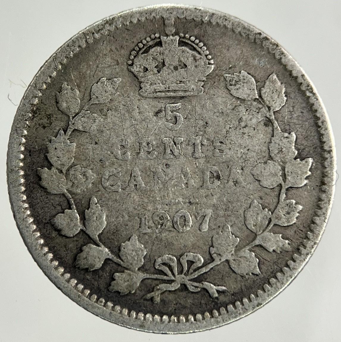 1907 Canada 5 Cents Silver Coin | Collectable Grade