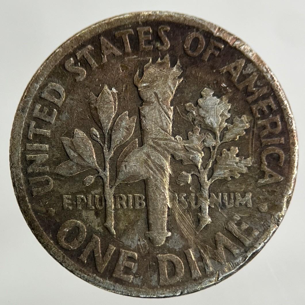 1951 US USA Roosevelt Dime Silver Coin | Fair Grade