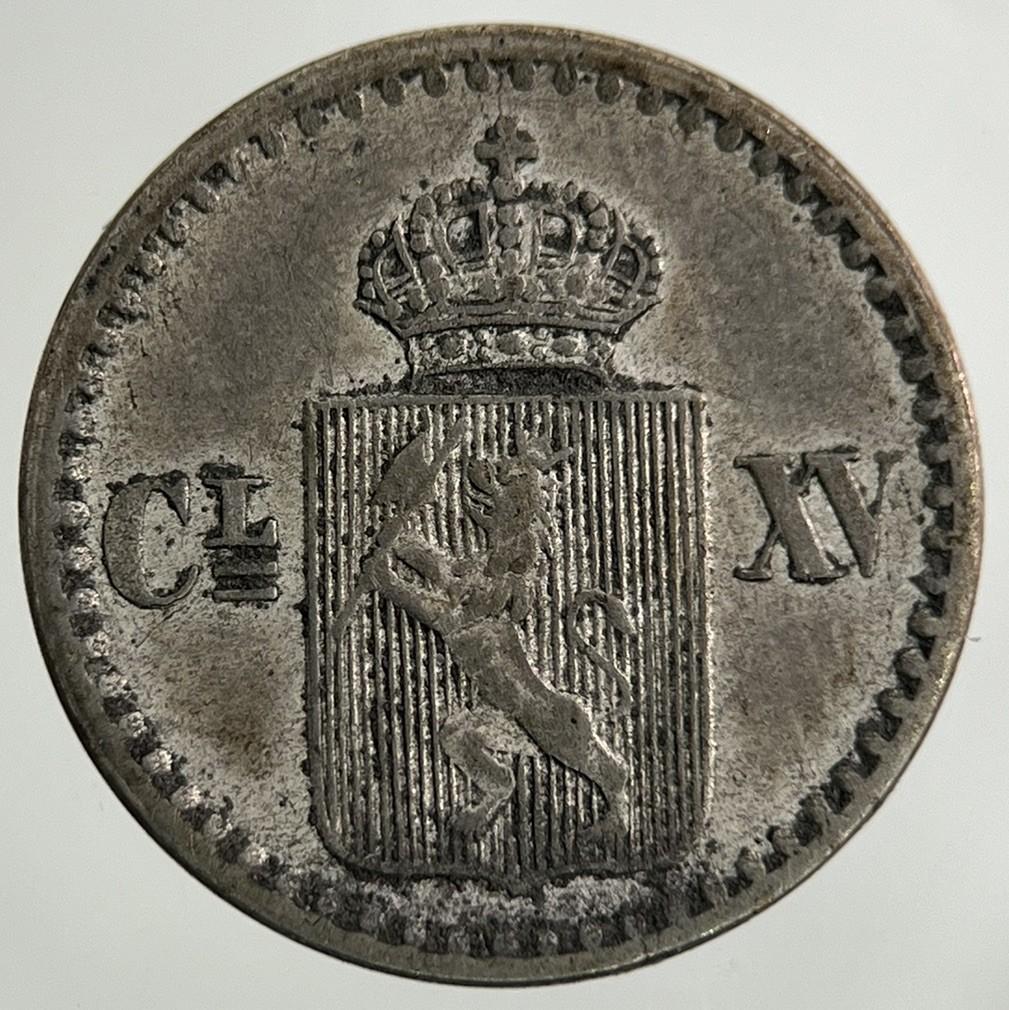 1870 Norway 2 Skilling Silver Coin | Fine Collectable Grade