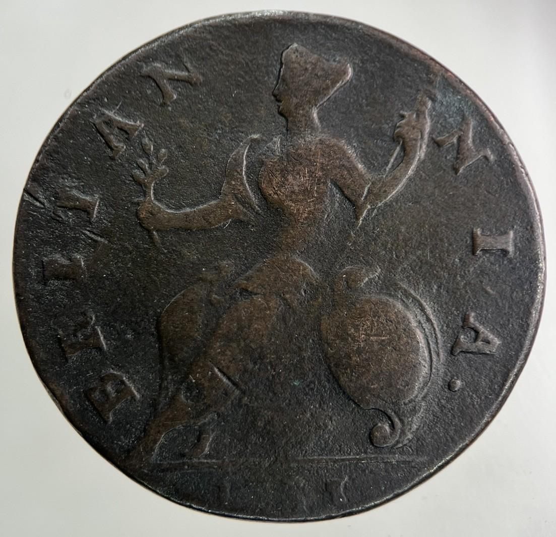 1735 George II 2nd Half-Penny Coin | Fine Collectable Grade