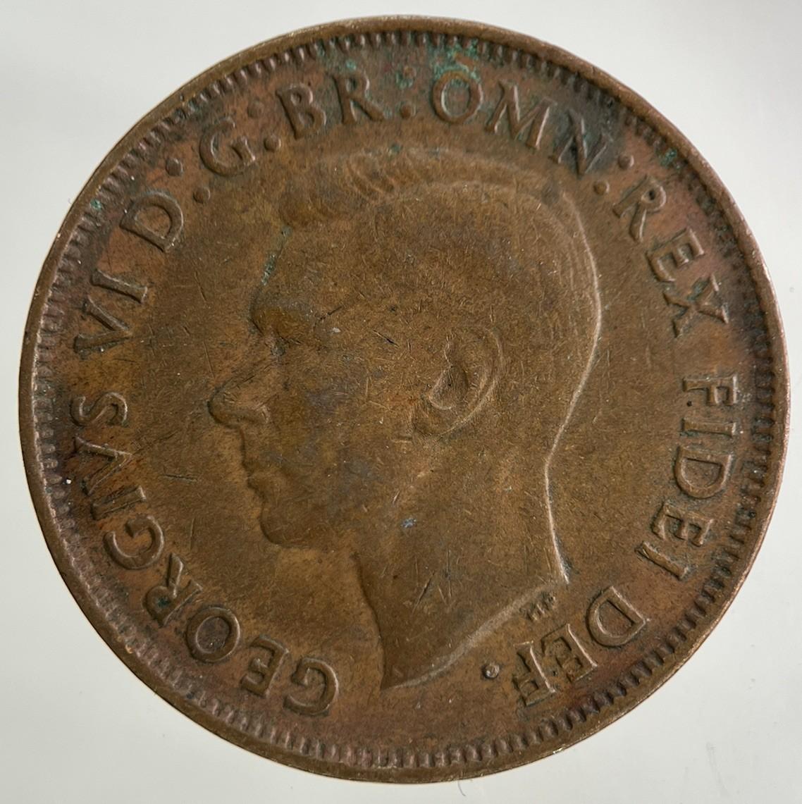 1950 Australia Half-Penny Coin | Fine Collectable Grade