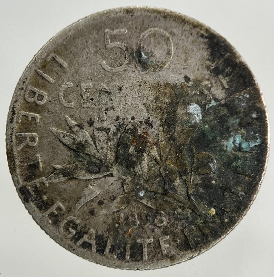 1898 France 50 Centimes Silver Coin | Collectable Grade