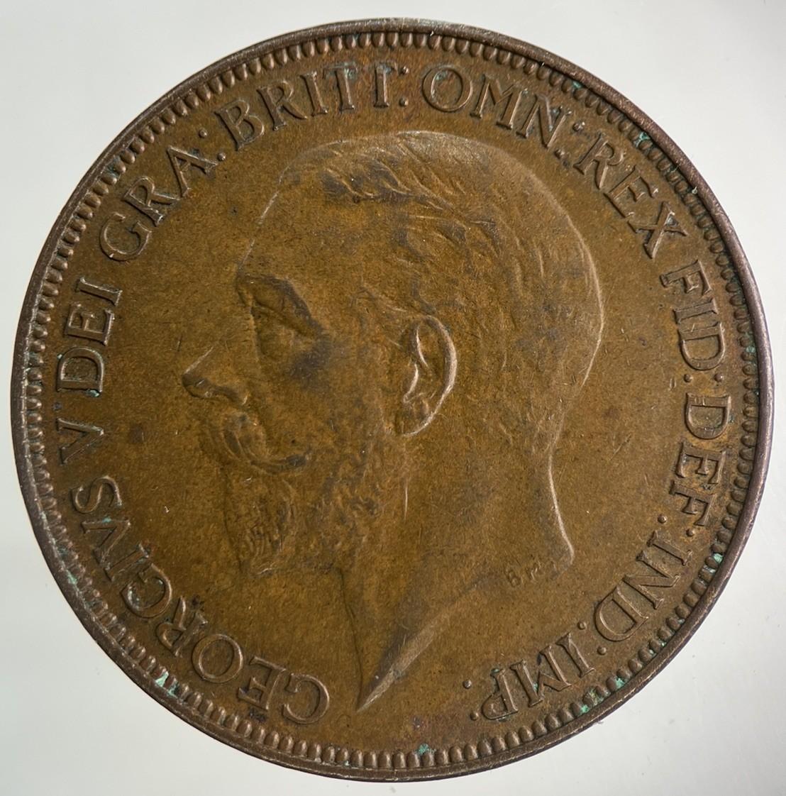 1927 George V One Penny Coin | Very Fine Grade