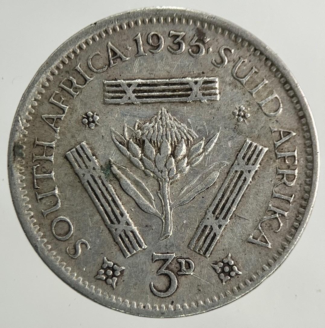 1935 South Africa Threepence Silver Coin | Very High Grade