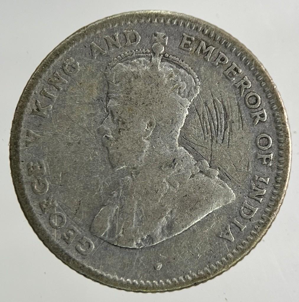 1921 Ceylon 25 Cents Silver Coin | Fine Collectable Grade