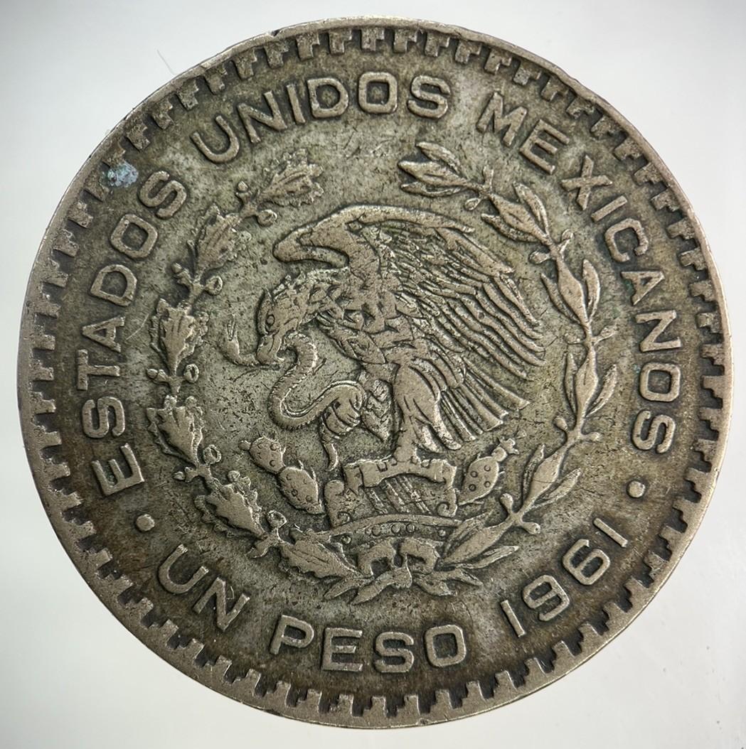1961 Mexico Un 1 Peso Silver Coin | Fine Collectable Grade