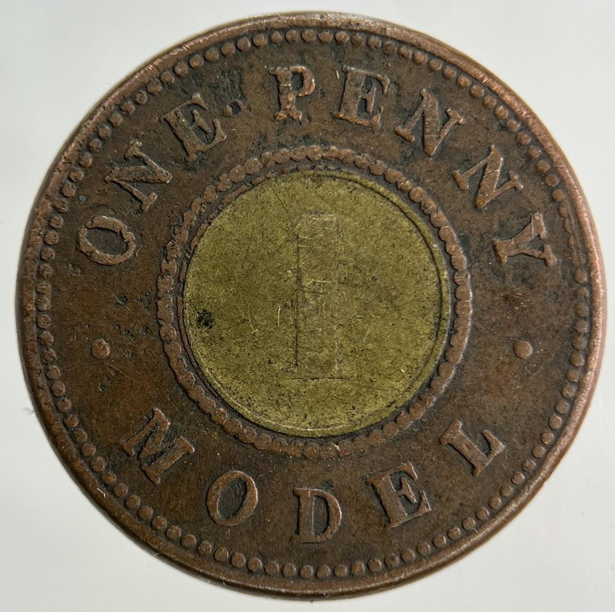British Victoria One Penny Model Token Coin | Collectable Grade