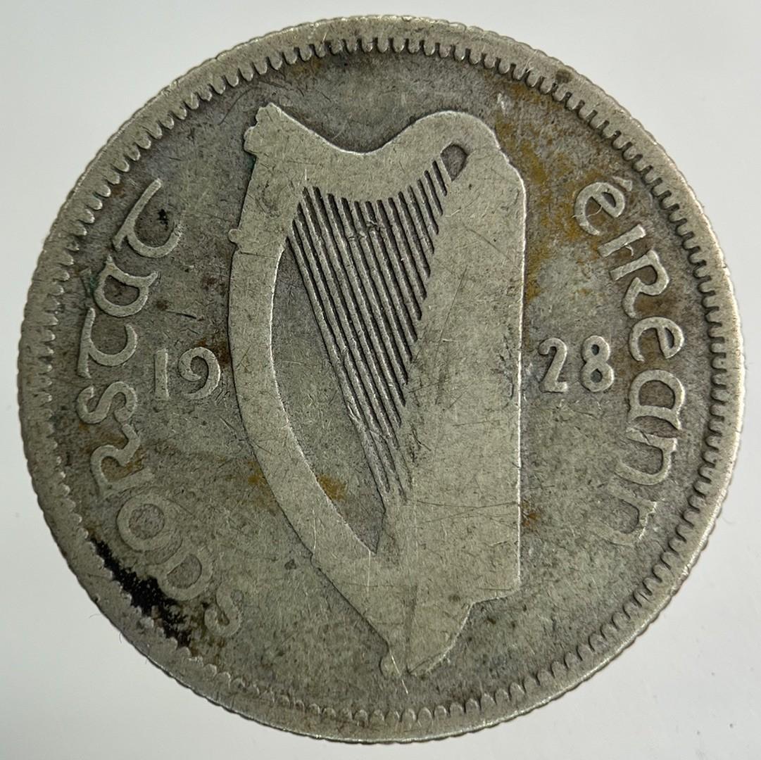 1928 Irish Shilling Silver Coin | Collectable Grade