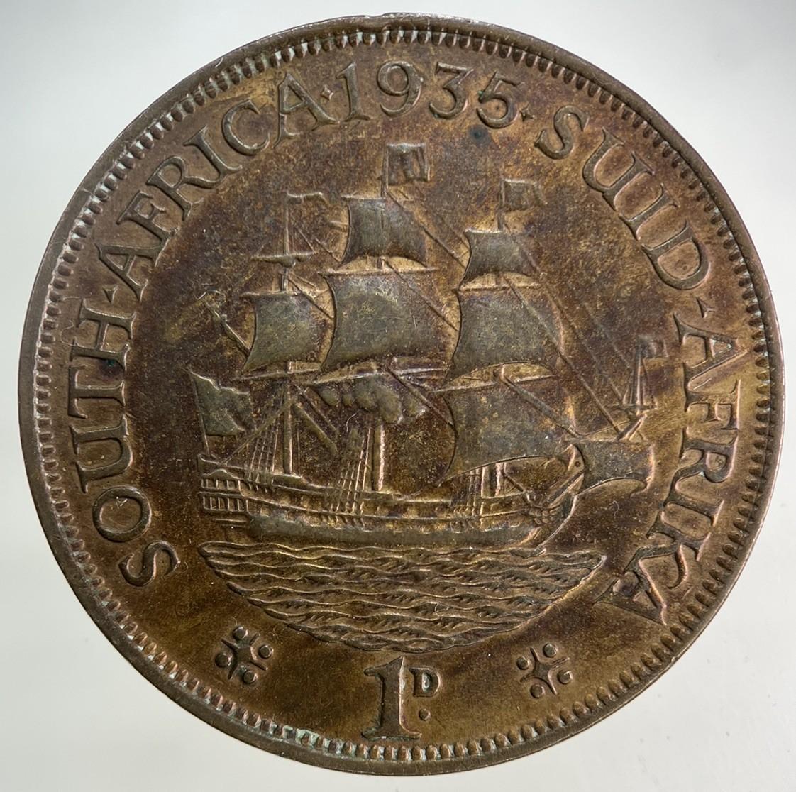 1935 South Africa One Penny Coin | Very High Grade