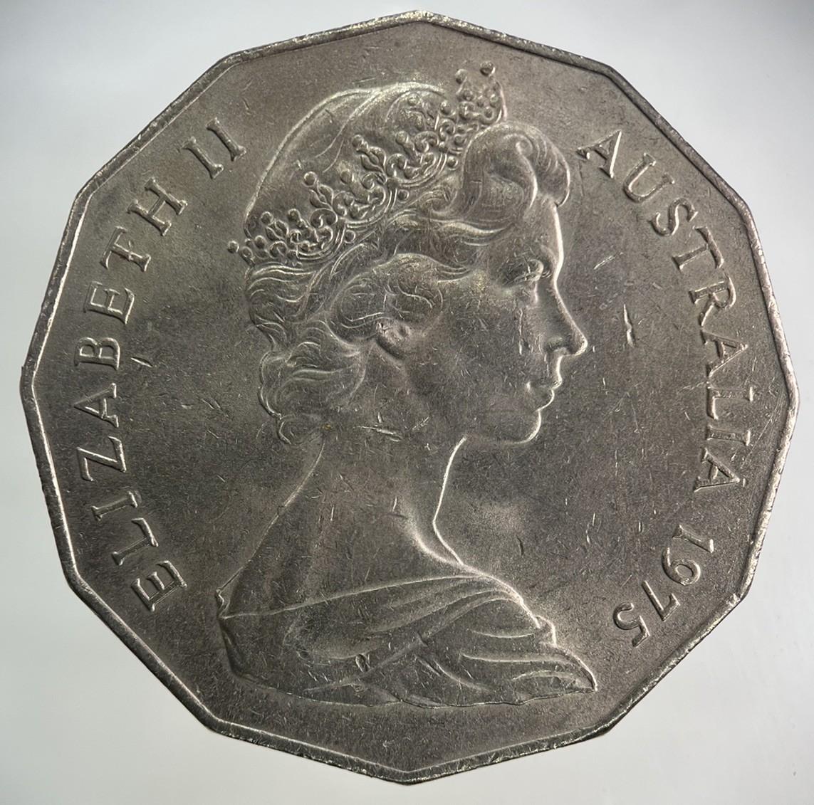 1975 Australia 50 Cents Coin | Very High Grade